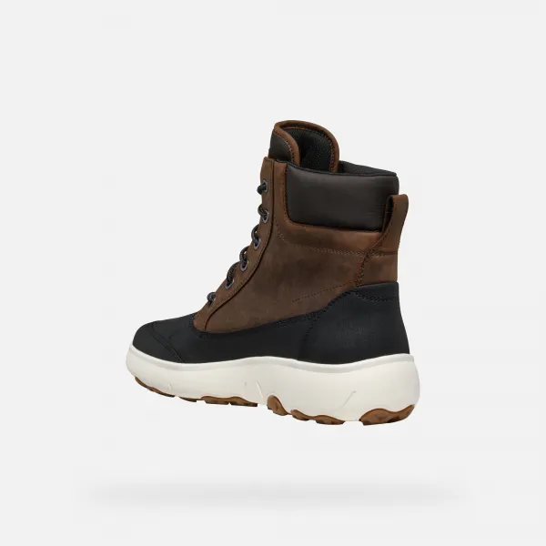 Brown Men's Ankle Boots Geox Nebula + Grip AB - Men