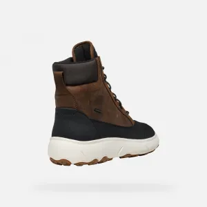 Brown Men's Ankle Boots Geox Nebula + Grip AB - Men