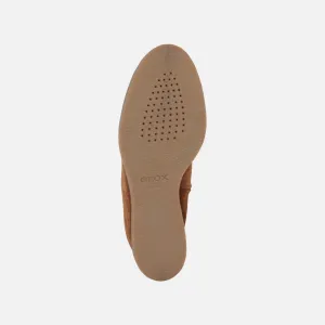 Brown women's ankle boots Geox Elidea Wedge - Women's