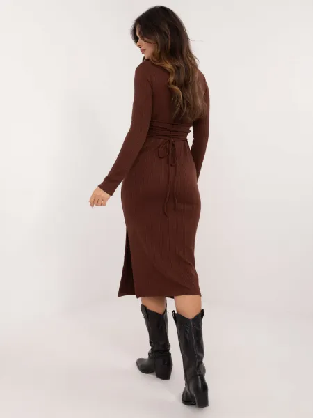 Dress-LK-SK-509820.67-dark brown