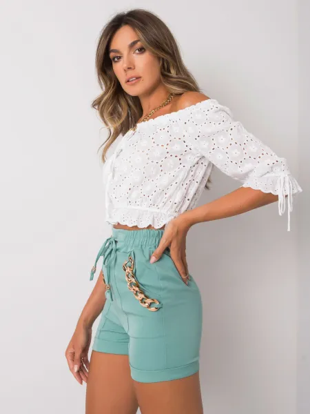 Shorts-DHJ-SN-13260.38P-Turquoise