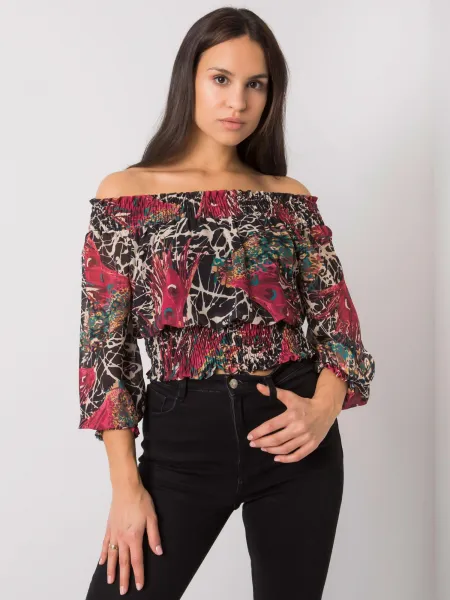Blouse-DHJ-BZ-15175.05P-burgundy