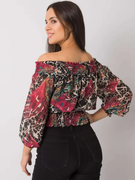 Blouse-DHJ-BZ-15175.05P-burgundy