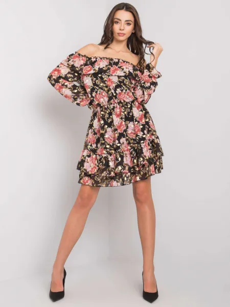 Dress-DHJ-SK-15015-2.73P-Black-Pink
