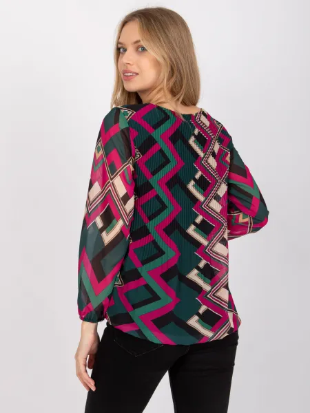 Blouse-DHJ-BZ-8643-2.67P-dark green