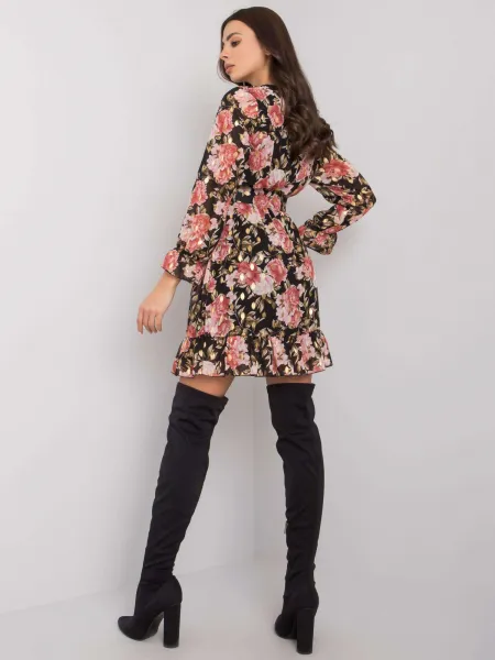 Dress-DHJ-SK-12220-2.14P-Black-Pink