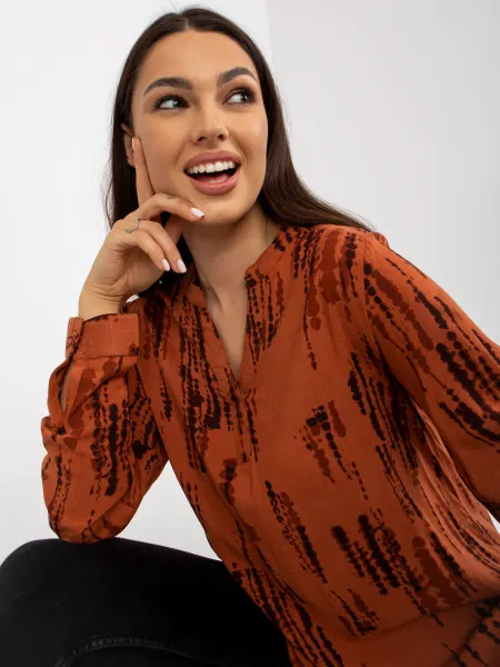 Blouse-D73771M11081A-light brown