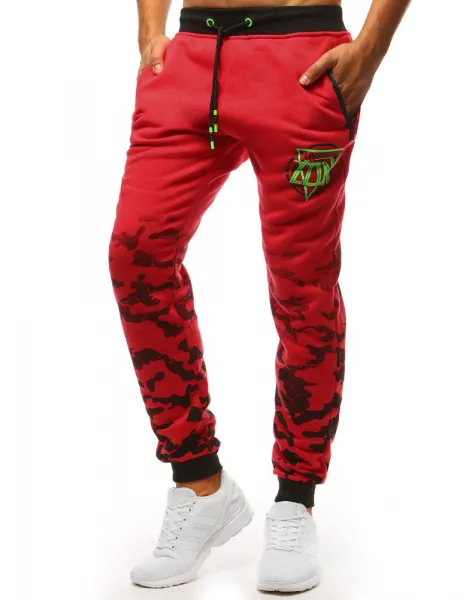 Pánske tepláky DStreet Red camo