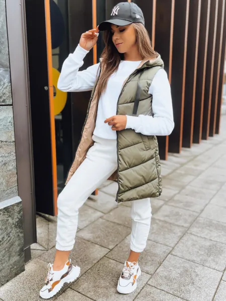 Dámska obojstranná vesta ONADE Farba zelená DSTREET