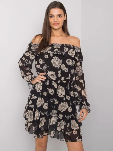 Dress-DHJ-SK-15015.56P-black-beige