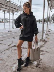 Dámske mikinové šaty EASSY čierna Dstreet
