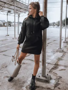 Dámske mikinové šaty EASSY čierna Dstreet
