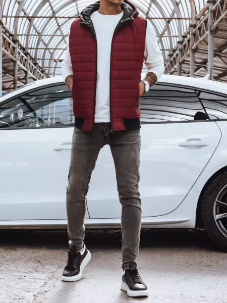 Pánska vesta DStreet Burgundy