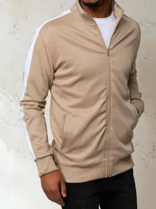 Pánska rozopínacia mikina Farba Khaki DSTREET