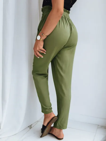 Dámske nohavice casual  Farba zelená DSTREET