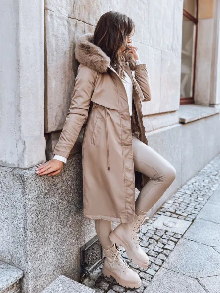 Dámska zimná bunda LUSTER Farba béžová DSTREET