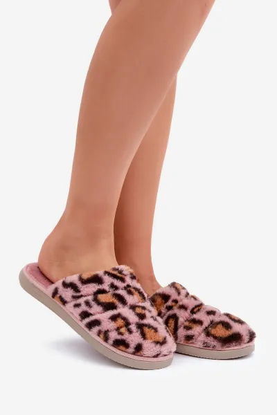 Dámske Kožušinové Papuče Leopard Inblu