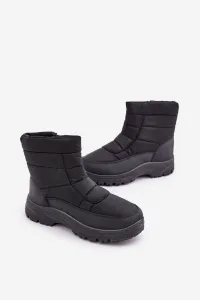 PH2 Pánske Snehule Na Zips Zateplené Kožušinou Čierne Linnora