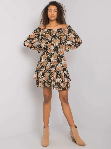Dress-DHJ-SK-15015-2.73P-black-beige