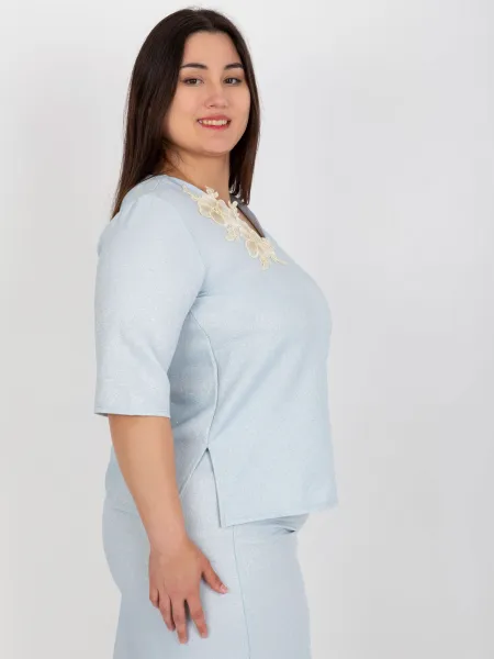 Blouse-LK-BZ-506692.32-light blue
