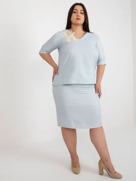 Blouse-LK-BZ-506692.32-light blue