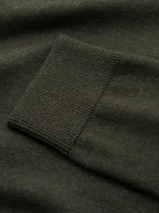 Ombre Men's knitted turtleneck with viscose - dark grey