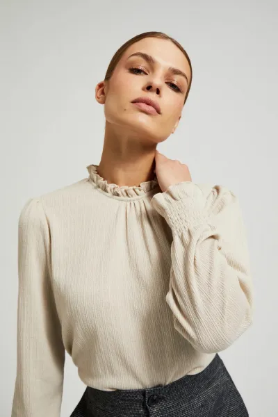 Marisse Women's Blouse Z-Ts-4515 L.Beige
