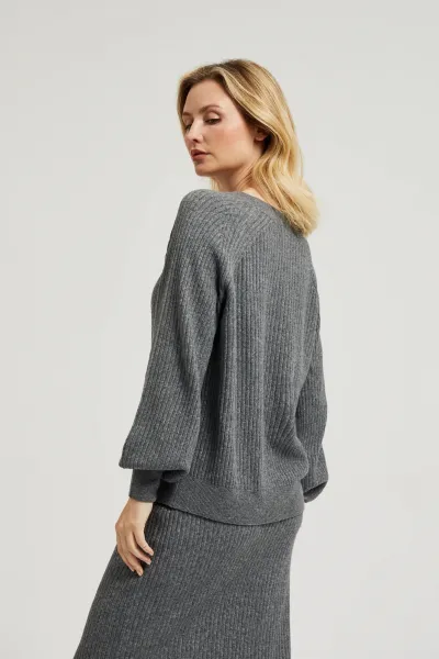 Marisse Women's Sweater Z-Sw-4531 Grey Mel