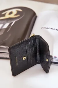 marka niezdefiniowana Puzdro Na Karty So Zlatým Kľúčenkou Eko Koža Čierne Iritinme
