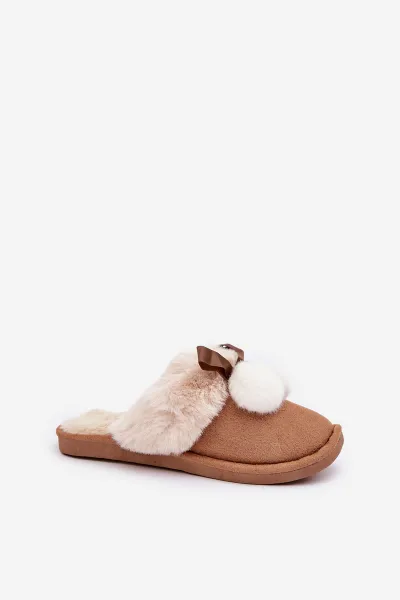 marka niezdefiniowana Dámske Papuče S Kožušinou Camel Nartani