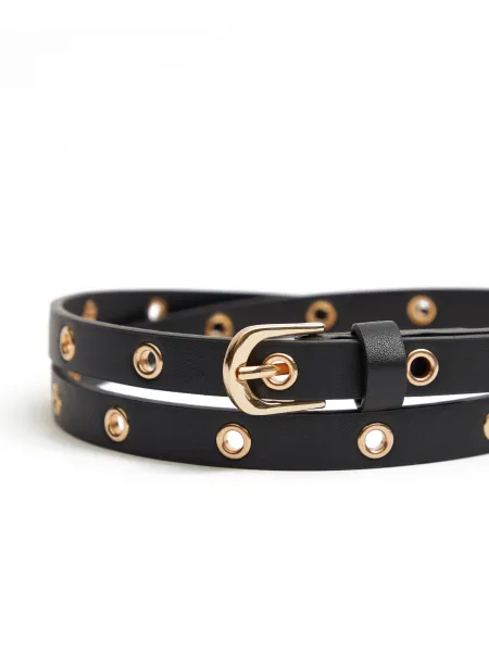 Light Brown and Black Women's Belt 2pcs ORSAY - Women's