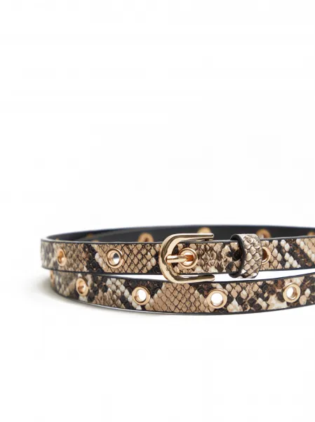 Light Brown and Black Women's Belt 2pcs ORSAY - Women's