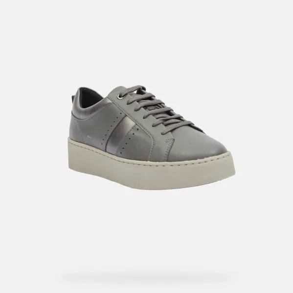 Dark gray women's sneakers Geox Skyley - Women's