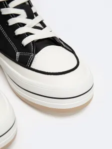 BIG STAR SHOES Zateplené Dámske Tenisky Na Platforme Eko Koža Big Star