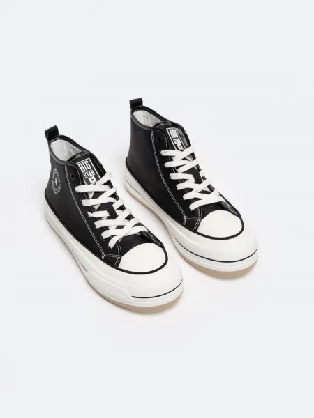 BIG STAR SHOES Zateplené Dámske Tenisky Na Platforme Eko Koža Big Star