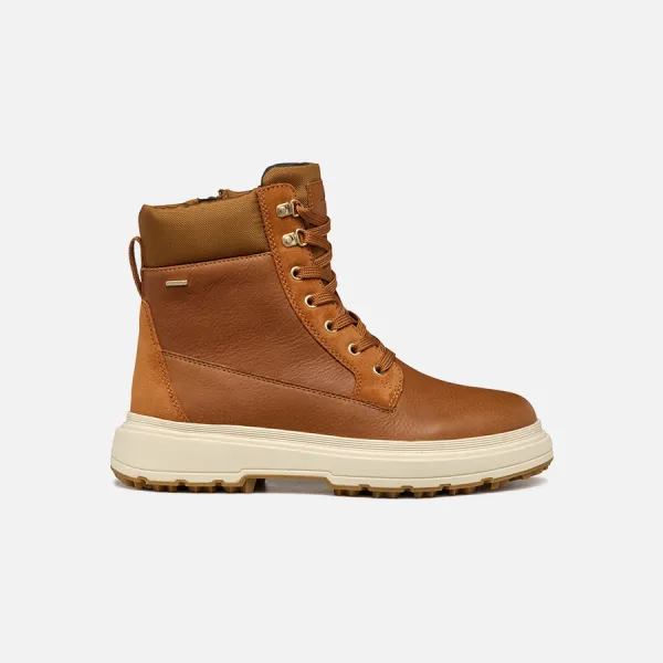 Brown women's ankle boots Geox Lamide+Grip ABX - Women's