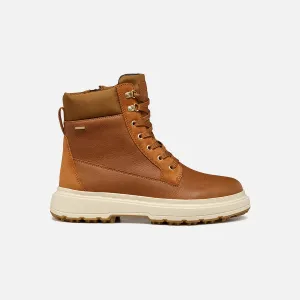 Brown women's ankle boots Geox Lamide+Grip ABX - Women's