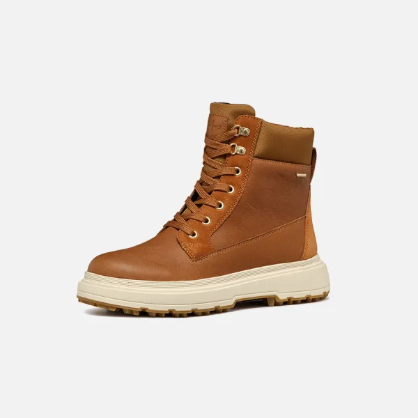 Brown women's ankle boots Geox Lamide+Grip ABX - Women's