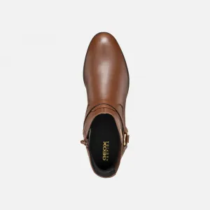 Brown women's ankle boots Geox Felicity ABX - Women's