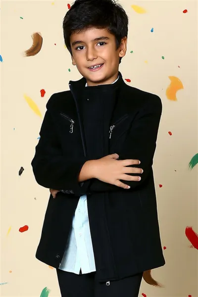 K3001 DEWBERRY BOYS' COAT-BLACK