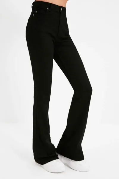 10913 Dewberry High Waist Women Jeans-BLACK