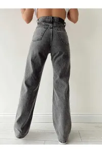 17413 Dewberry Loose Women Jeans-SMOKED