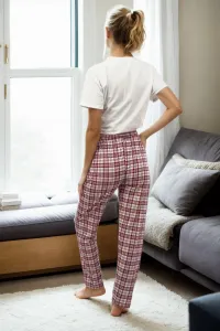 80156 Dewberry Women Pyjama Bottom-PLUM