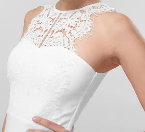 Trendyol White Top Ruched Dress