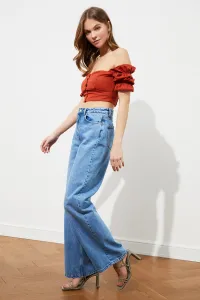 Dámsky crop top Trendyol Frill detailed