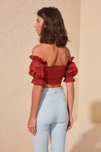 Dámsky crop top Trendyol Frill detailed