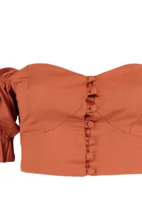 Dámsky crop top Trendyol Frill detailed