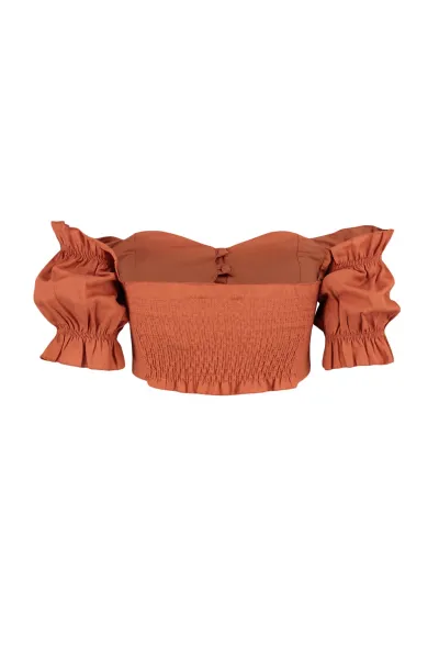 Dámsky crop top Trendyol Frill detailed