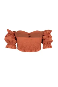 Dámsky crop top Trendyol Frill detailed