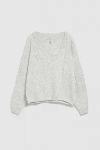 Marisse Gray V-Neck Sweater